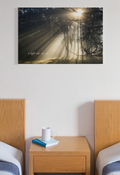 Beautiful Forest Path "A Light Unto My Path" Canvas Print – Woodland Trees Christian Art